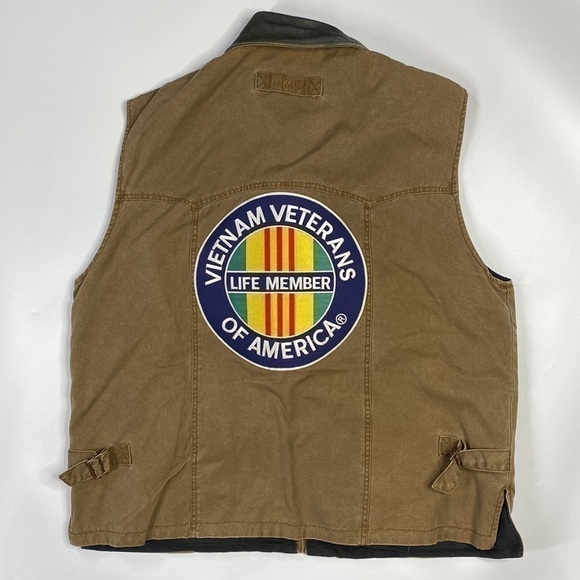 Kakadu Cotton Canvas Brown Conceal Carry Vietnam Veterans Of America Vest XL - Picture 2 of 12